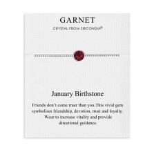 January (Garnet) Birthstone Bracelet Created with Zircondia Crystals