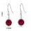 Philip Jones Jewellery July Birthstone Drop Earrings Created with Ruby Zircondia Crystals 7
