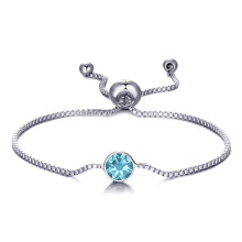Light Blue Crystal Bracelet Created with Zircondia Crystals