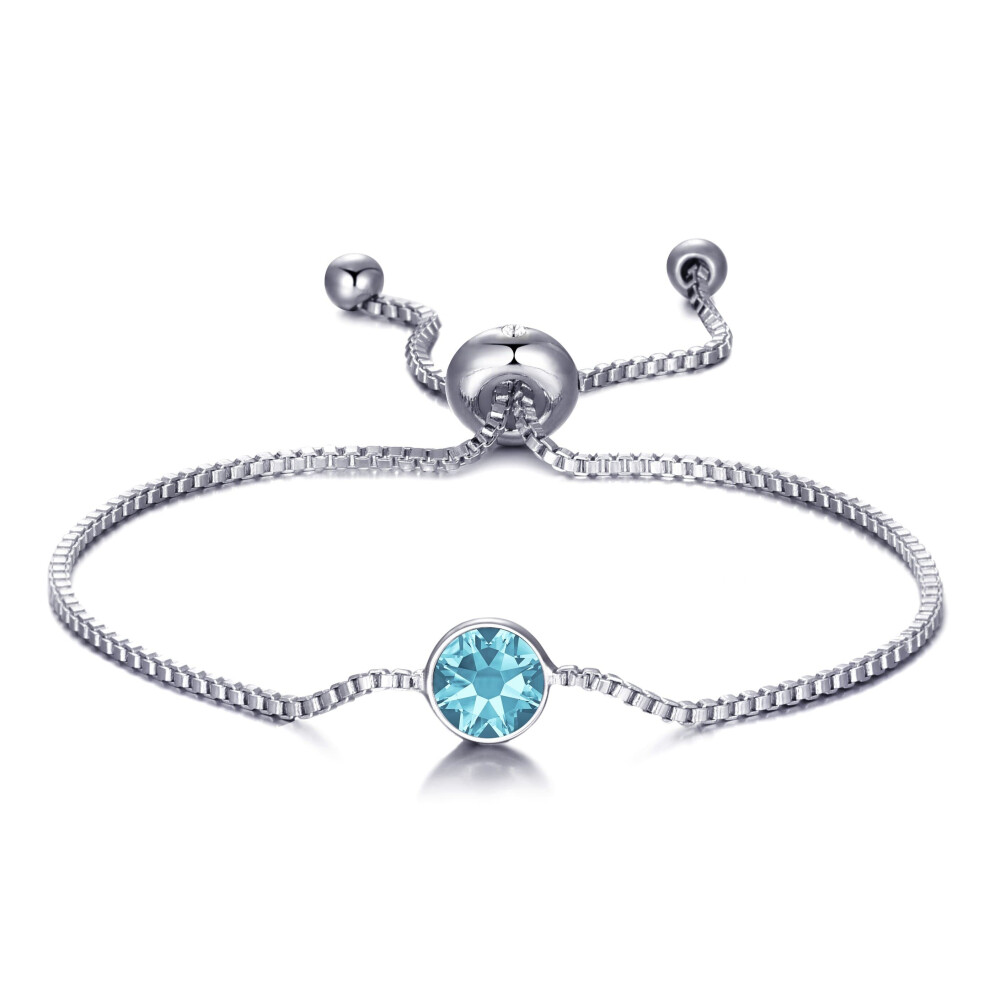 Philip Jones Jewellery Light Blue Crystal Bracelet Created With Zircondia Crystals Multicoloured