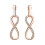 Philip Jones Jewellery Rose Gold Plated Infinity Drop Earrings Created with Zircondia Crystals 2