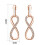 Philip Jones Jewellery Rose Gold Plated Infinity Drop Earrings Created with Zircondia Crystals 7