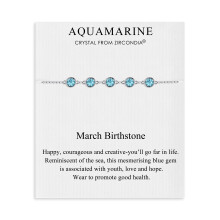 March Birthstone Bracelet Created with Aquamarine Zircondia Crystals