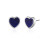 Philip Jones Jewellery Lapis Heart Stud Earrings 1
