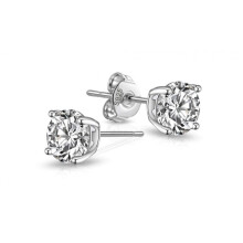 Sterling Silver 5mm Round Earrings Created with Zircondia Crystals