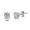 Philip Jones Jewellery Sterling Silver 5mm Round Earrings Created with Zircondia Crystals 6