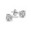 Philip Jones Jewellery Sterling Silver 5mm Round Earrings Created with Zircondia Crystals 2