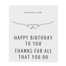 Sterling Silver Birthday Heart Bracelet