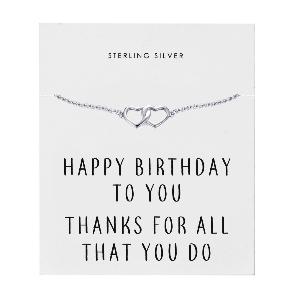 Philip Jones Jewellery Sterling Silver Birthday Heart Bracelet Multicoloured