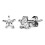 Philip Jones Jewellery Star Earrings Created with Zircondia Crystals 2