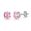 Philip Jones Jewellery Sterling Silver Light Rose Earrings Created with Zircondia Crystals 1