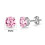 Philip Jones Jewellery Sterling Silver Light Rose Earrings Created with Zircondia Crystals 6