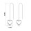 Philip Jones Jewellery Sterling Silver Heart Thread Earrings 6