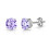 Philip Jones Jewellery Sterling Silver Provence Lavender Earrings Created with Zircondia Crystals 1