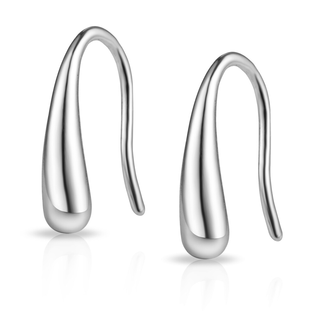 New Philip Jones Jewellery Women's Sterling Teardrop Earrings Silver 6969
