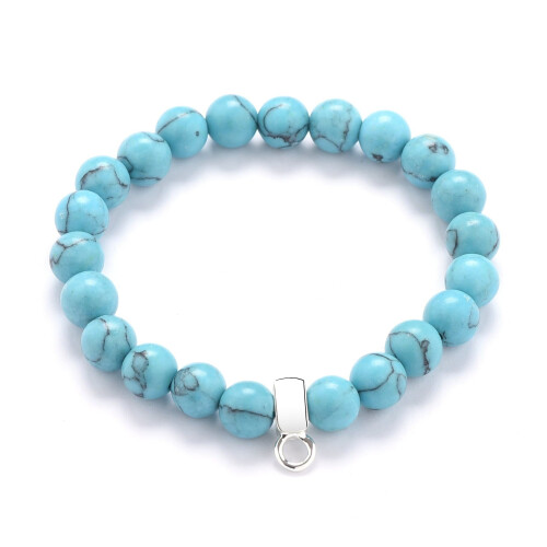 Philip Jones Jewellery Synthetic Turquoise Gemstone Charm Bracelet