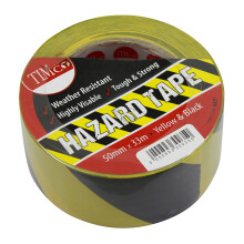 TIMco Hazard Tape Yellow & Black 33m x 50mm