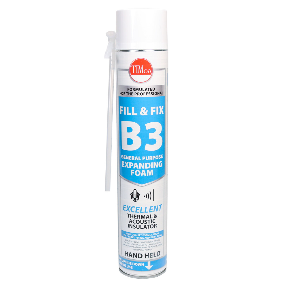 TIMco Fill & Fix Expanding PU Foam - B3 - Hand Held 750ml