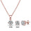 Philip Jones Jewellery Rose Gold Plated Friendship Set Created with Zircondia Crystals 6