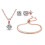 Philip Jones Jewellery Rose Gold Plated Friendship Set Created with Zircondia Crystals 2