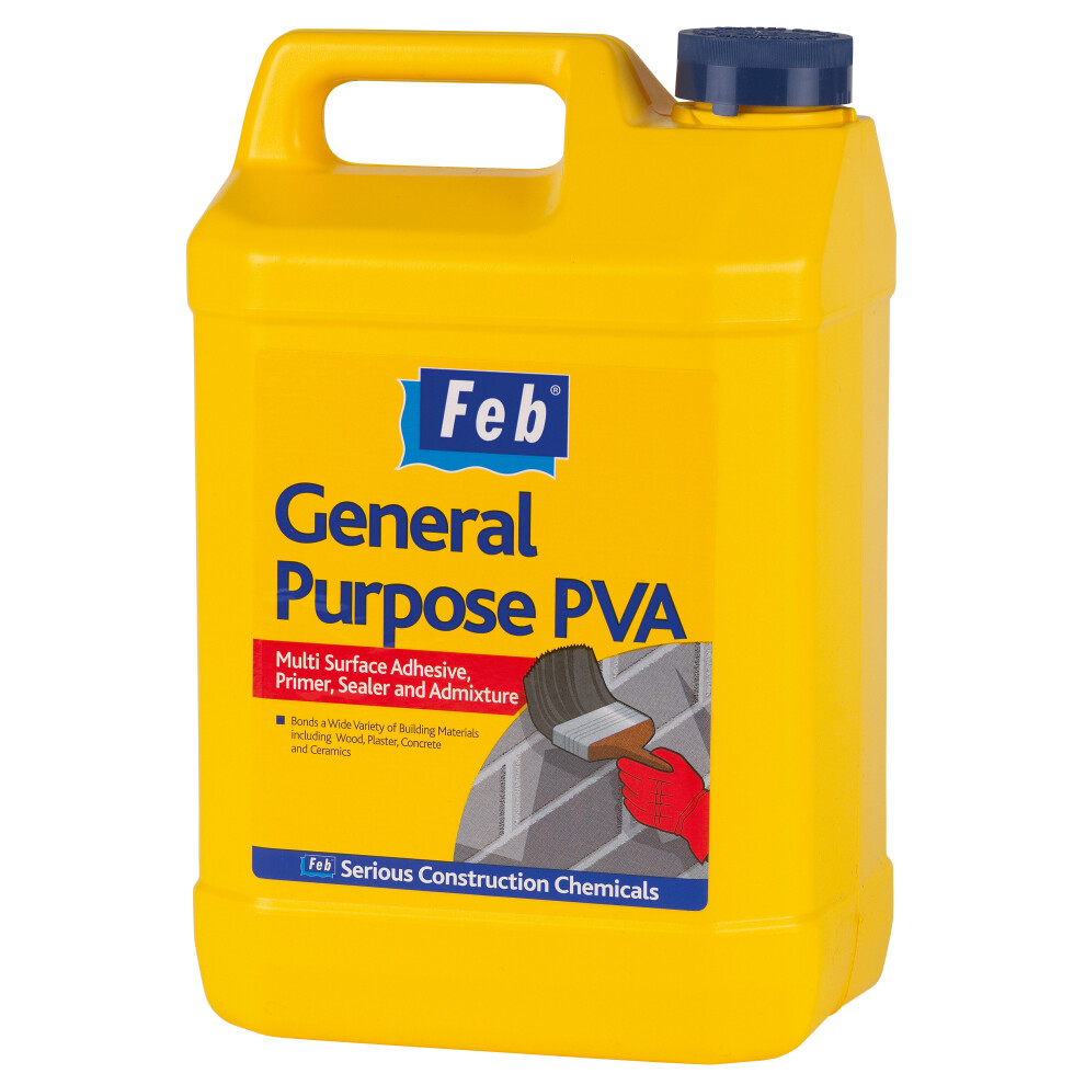 Everbuild Feb General Purpose PVA - White (5 Litre)