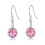 Philip Jones Jewellery Pink Crystal Drop Earrings Created with Zircondia Crystals 1