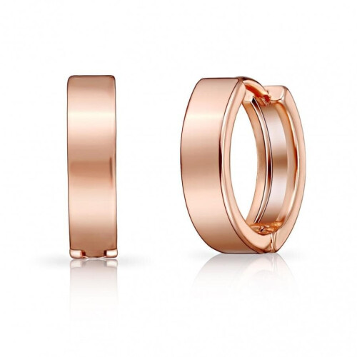 Philip Jones Jewellery Rose Gold Plated Huggie Earrings