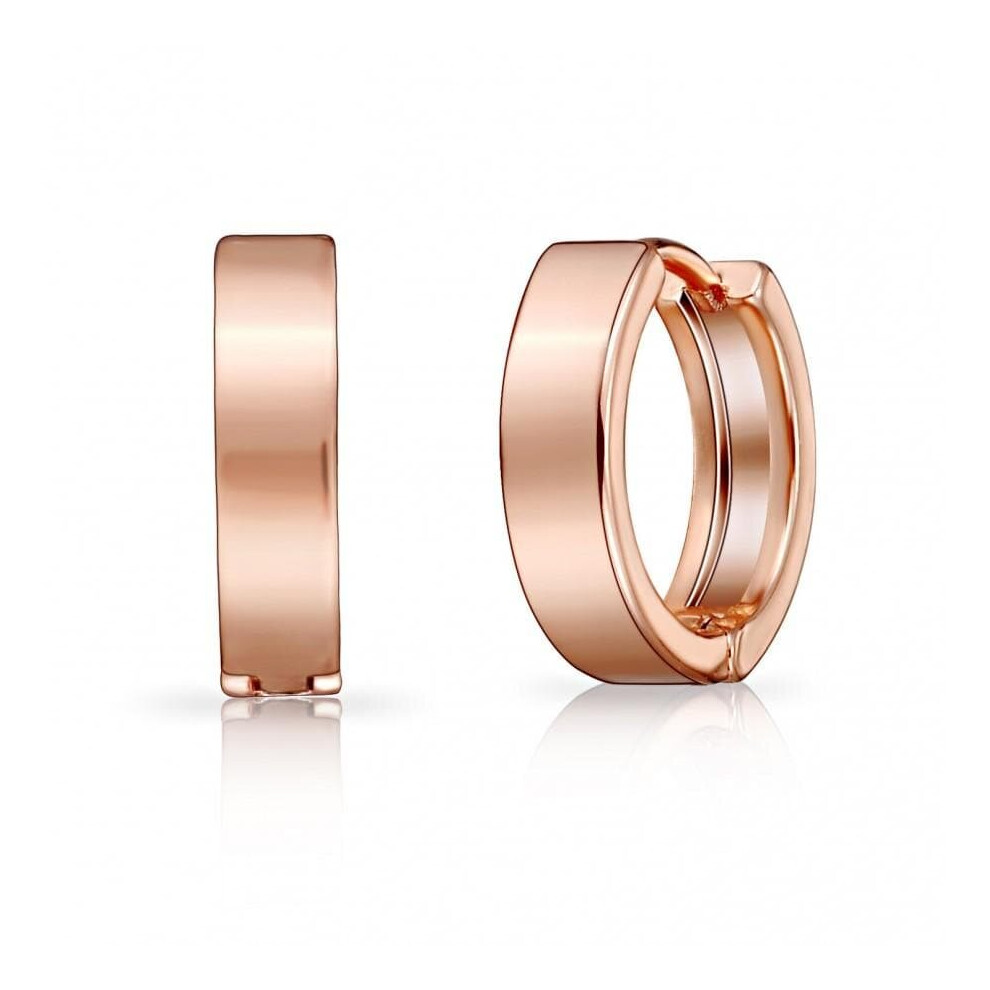 Rose Gold Plated Huggie Earrings