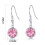 Philip Jones Jewellery Pink Crystal Drop Earrings Created with Zircondia Crystals 3