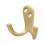 TIMco Timco Double Robe Hook Polished Brass - 47 x 24mm (1 Pack Bag) 1