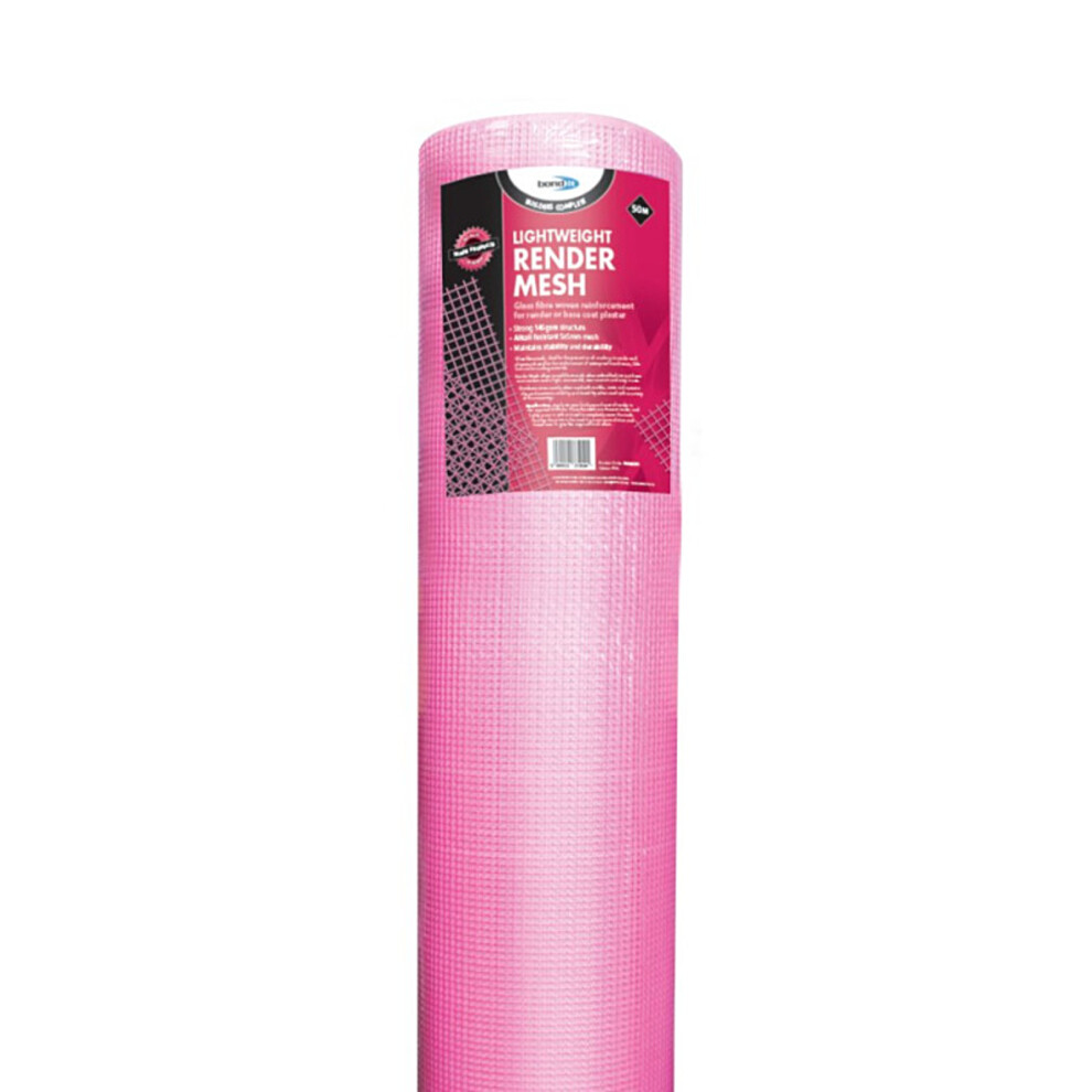 Bond It Bond-It Lightweight Rendering Plastering Mesh Glass Fibre L 50M X W 1M