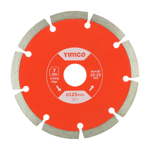 TIMco Timco Premium Diamond Blade Segmented - 125 x 22.2 (1 Pack)