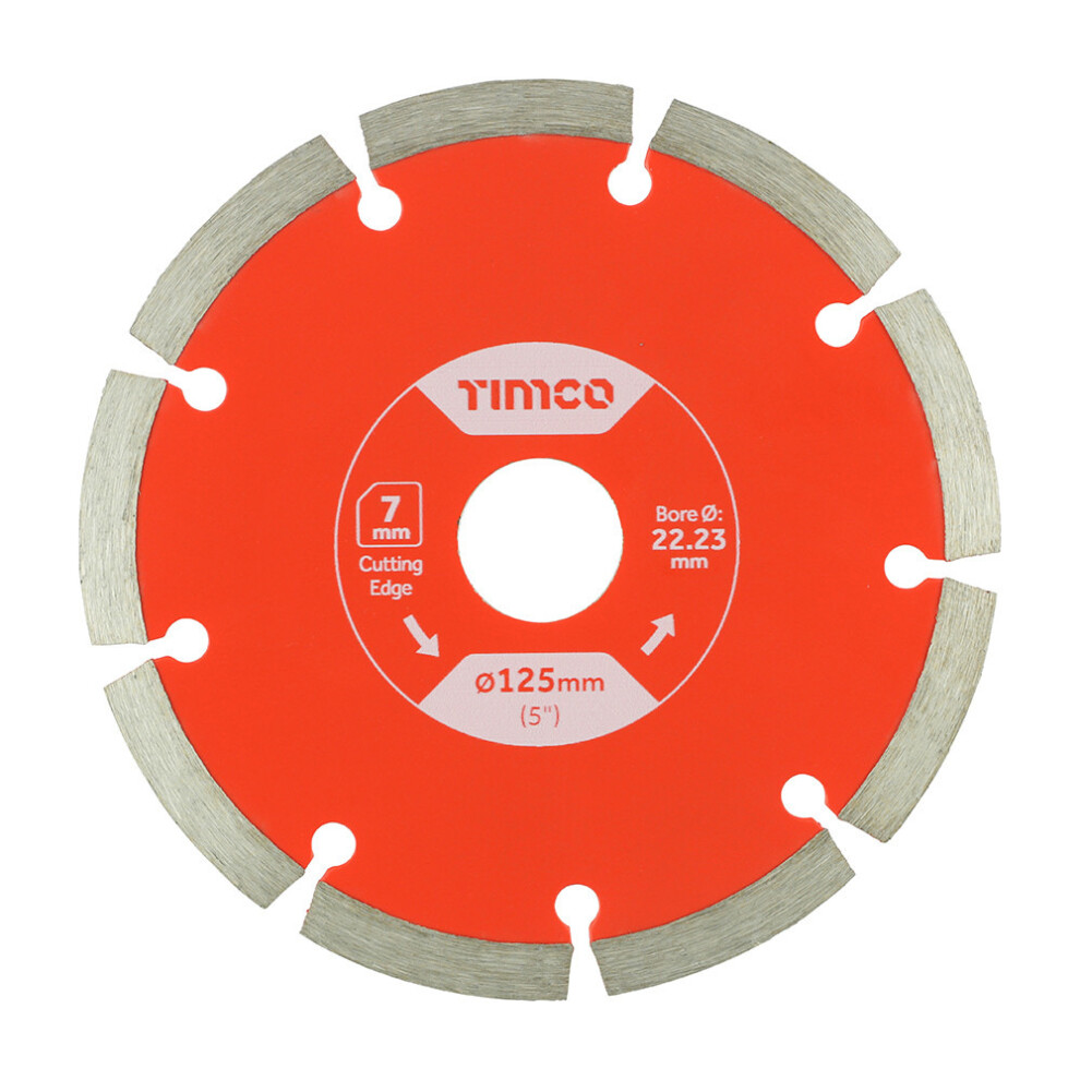 Timco Premium Diamond Blade Segmented - 125 x 22.2 (1 Pack)