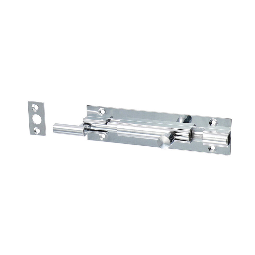 Timco Necked Barrel Bolt Polished Chrome - 100 x 25mm (1 Pack Bag)