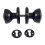 Taurus Plastic Rim / Mortice Knob Set 50mm Epoxy Black (1 Pack) 1
