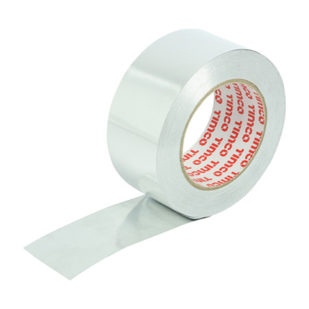 Timco Aluminium Foil Tape Extreme Temperature - 45M X 50Mm (1 Pack Roll)