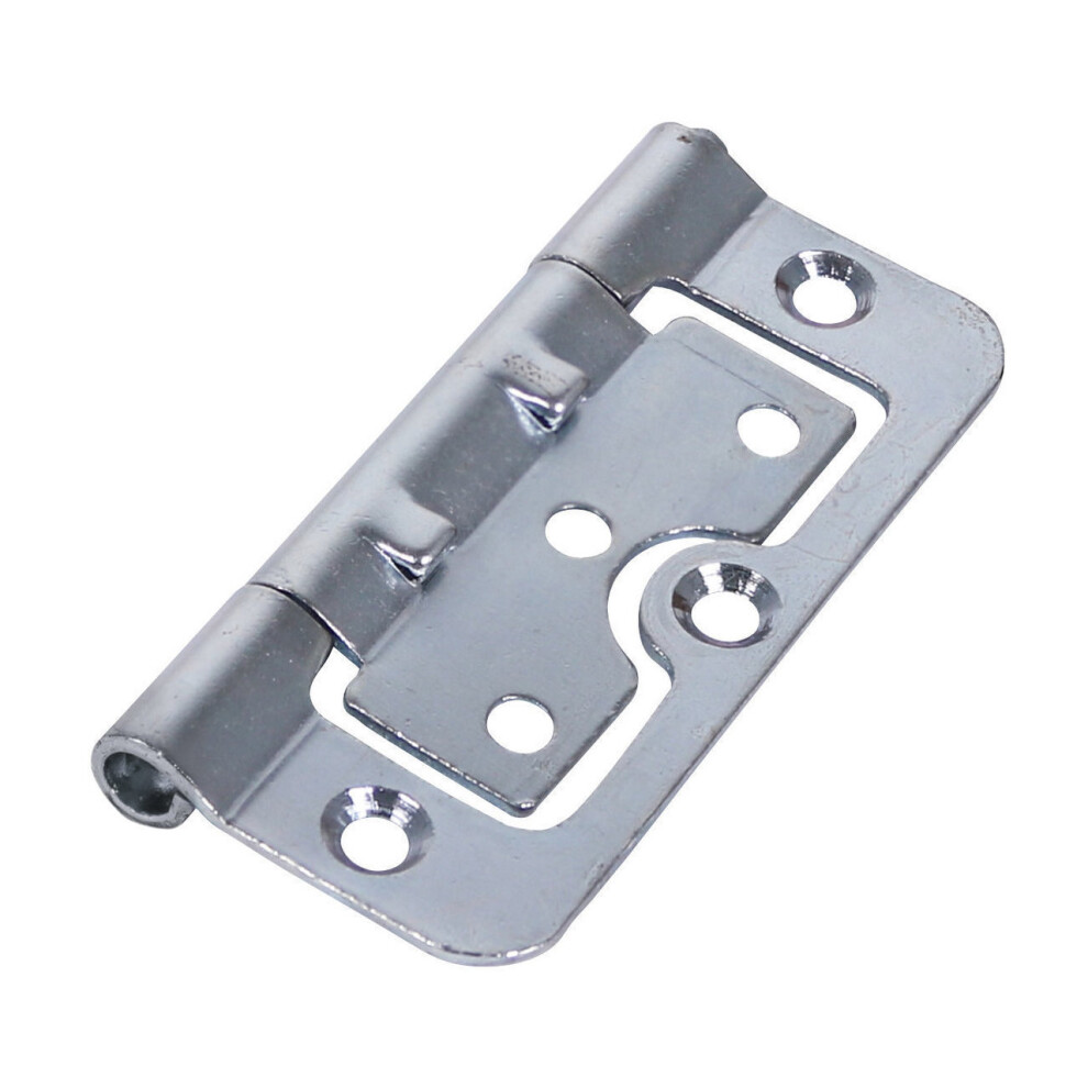 Timco Steel 104Z Pattern Radius Corner Loose Pin Hurlinge Hinge - 75 X 52 X 1.5mm (Bright Zinc) (2 Pack)