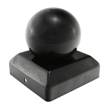 Taurus Ball Fence Post Cap Epoxy Black 75mm