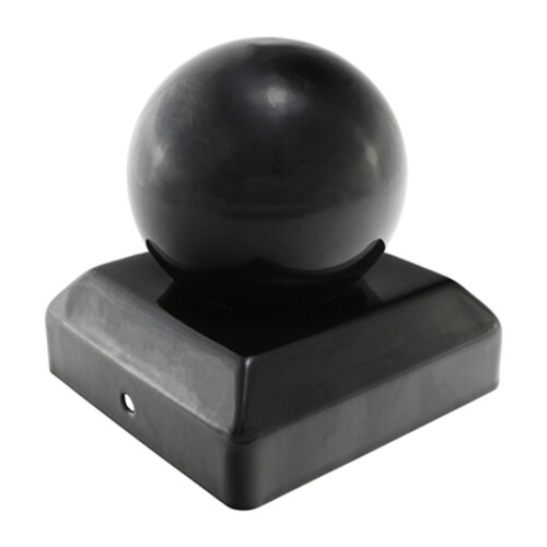 Taurus Ball Fence Post Cap Epoxy Black 75mm