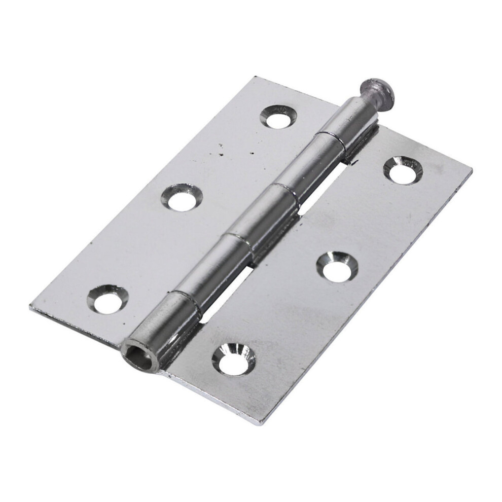 Timco Steel 1840 Pattern Loose Pin Butt Hinge - 90 x 60 x 1.7mm (Polished Chrome) (2 Pack)