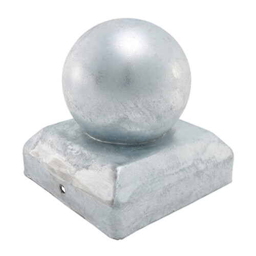 Taurus Ball Fence Post Cap Hot Dipped Galvanised 100mm