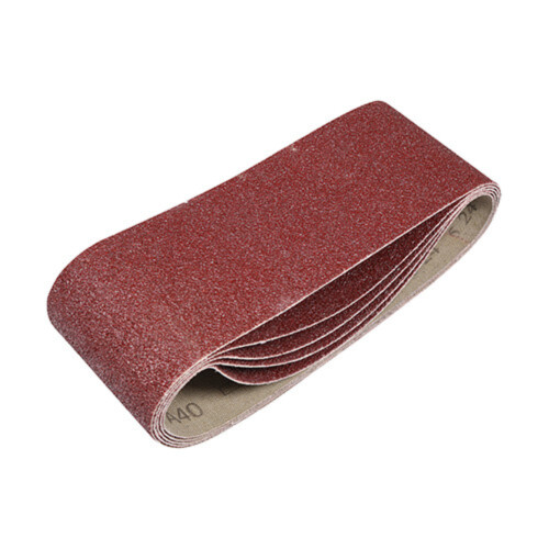 Addax Sanding Belts 40 Grit Red - 75 x 457mm (5 Pack)