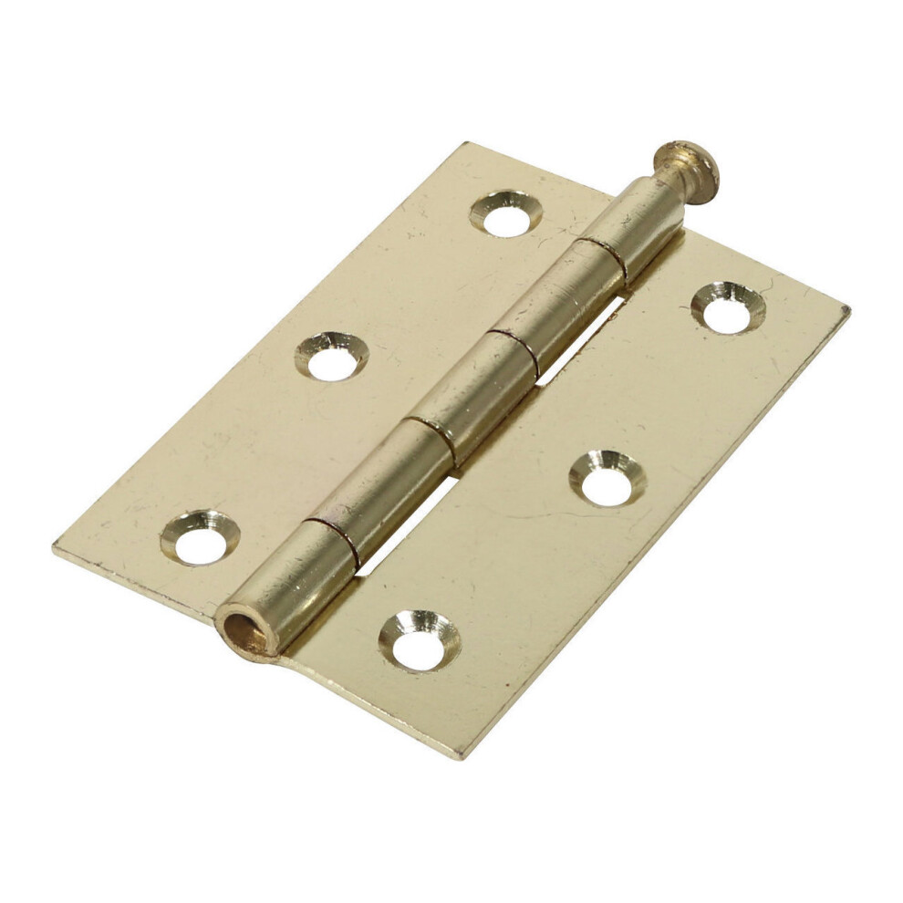 Timco Steel 1840 Pattern Loose Pin Butt Hinge - 90 x 60 x 1.7mm (Electro Brass) (2 Pack)