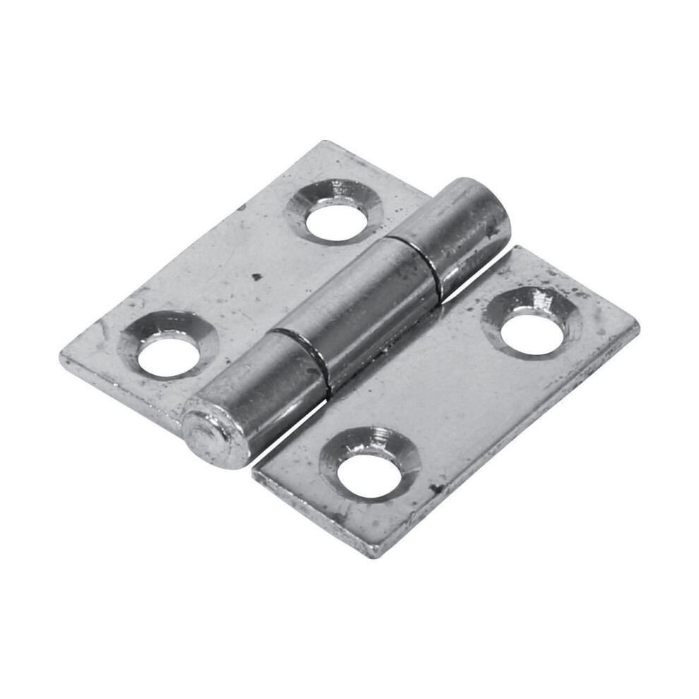 Timco Steel 1838 Pattern Fixed Pin Butt Hinge - 25 x 25 x 1.2mm (Bright Zinc) (2 Pack)