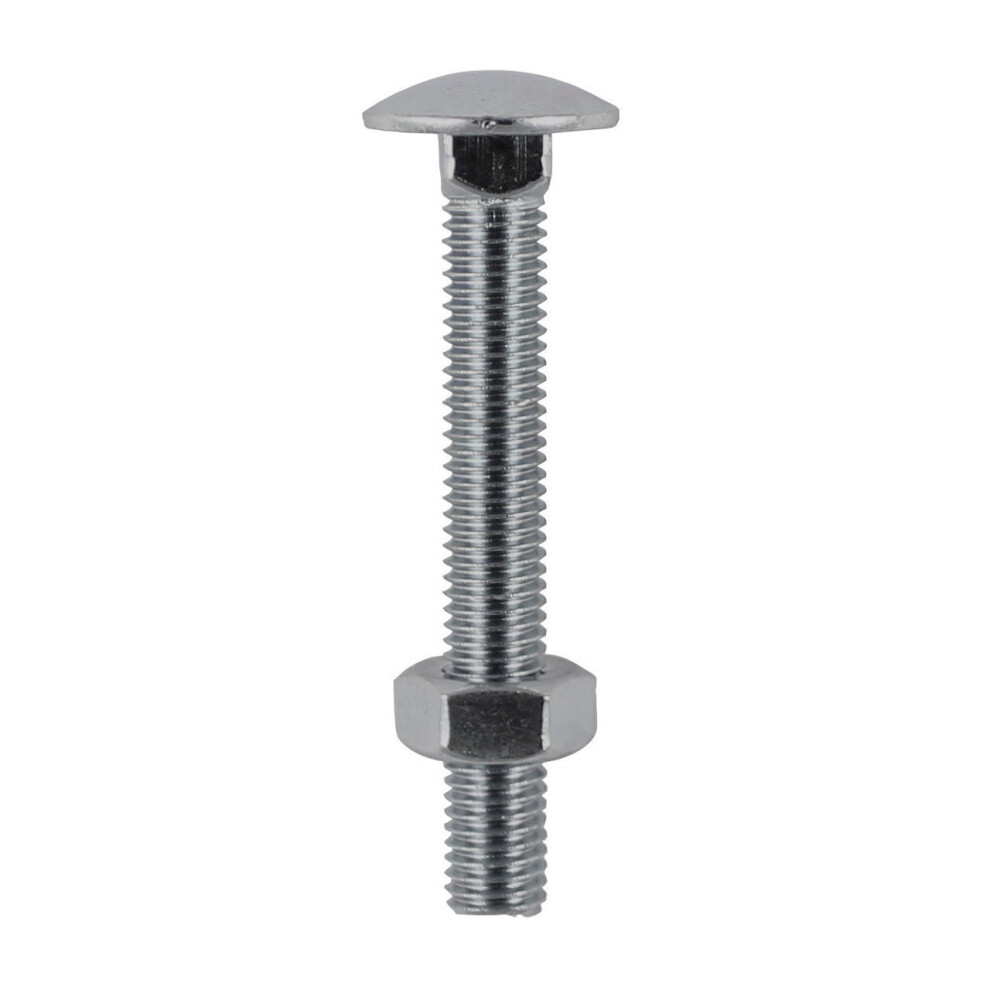 Timco Stainless Steel Dome Head Carriage Bolts & Hex Nuts (Silver) - M10 x 130mm (2 Pack Bag)