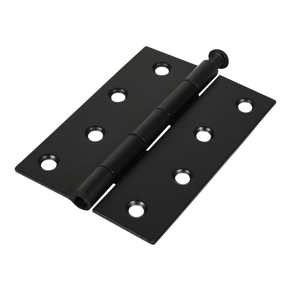 Timco Steel 1840 Pattern Loose Pin Butt Hinge - 100 x 71 x 1.7mm (Black) (2 Pack)