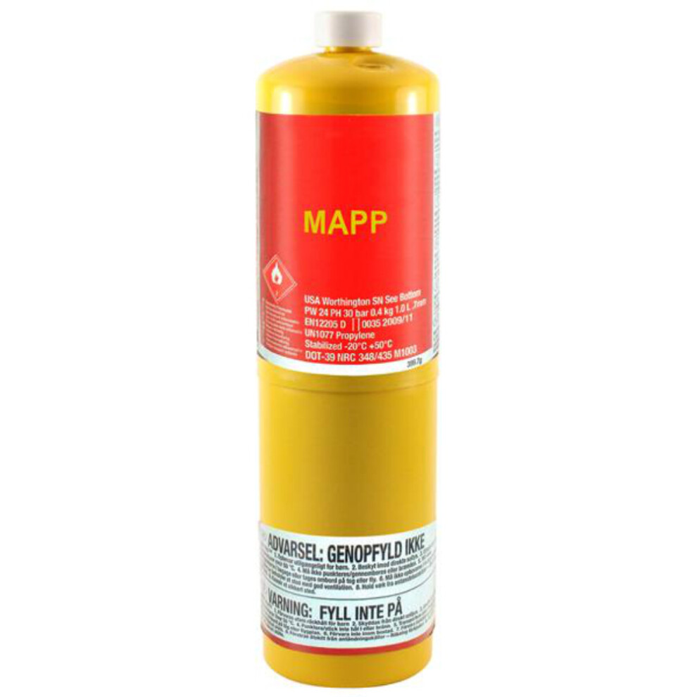 Faithfull Gas Cylinder With Mapp Cga600 Fitting