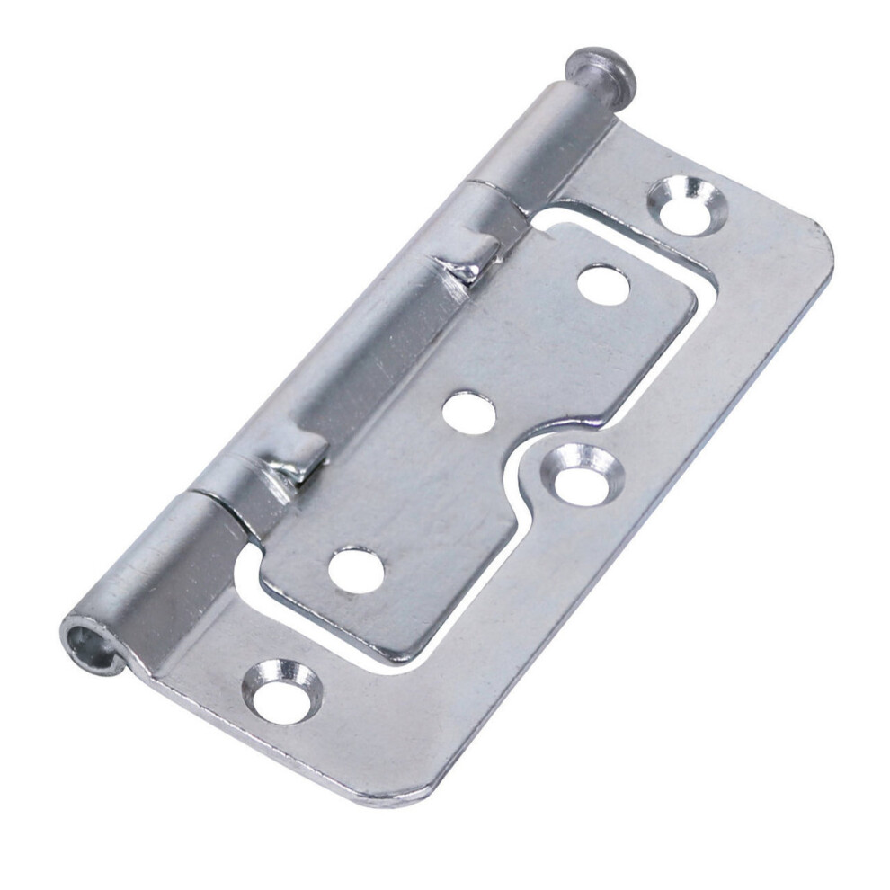 Timco Steel 104Z Pattern Radius Corner Loose Pin Hurlinge Hinge - 100 x 66 x 2mm (Bright Zinc) (2 Pack)