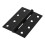 TIMco Timco Steel 1838 Pattern Fixed Pin Butt Hinge - 100 x 70 x 1.7mm (Black) (2 Pack) 1