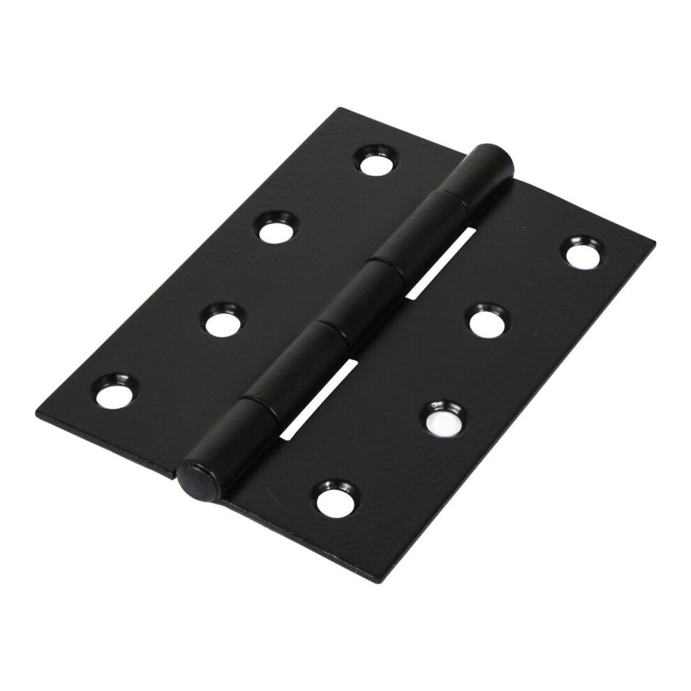 Timco Steel 1838 Pattern Fixed Pin Butt Hinge - 100 x 70 x 1.7mm (Black) (2 Pack)